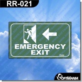 Read full article Premade Sign - LEFT EMERGENCY EXIT VERSION 02 Read full article Premade Sign - LEFT EMERGENCY EXIT VERSION 02