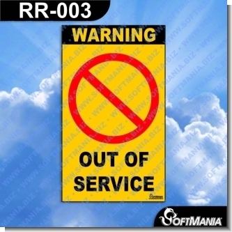 Read full article Premade Sign - OUT OF SERVICE Read full article Premade Sign - OUT OF SERVICE