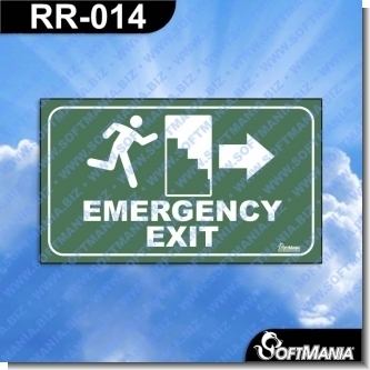 Read full article Premade Sign - EMERGENCY EXIT RIGHT Read full article Premade Sign - EMERGENCY EXIT RIGHT