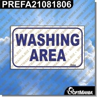 Read full article Premade Sign - WASHING AREA