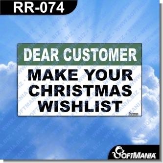 Read full article Premade Sign - DEAR CUSTOMER MAKE YOUR CHRISTMAS WISHLIST