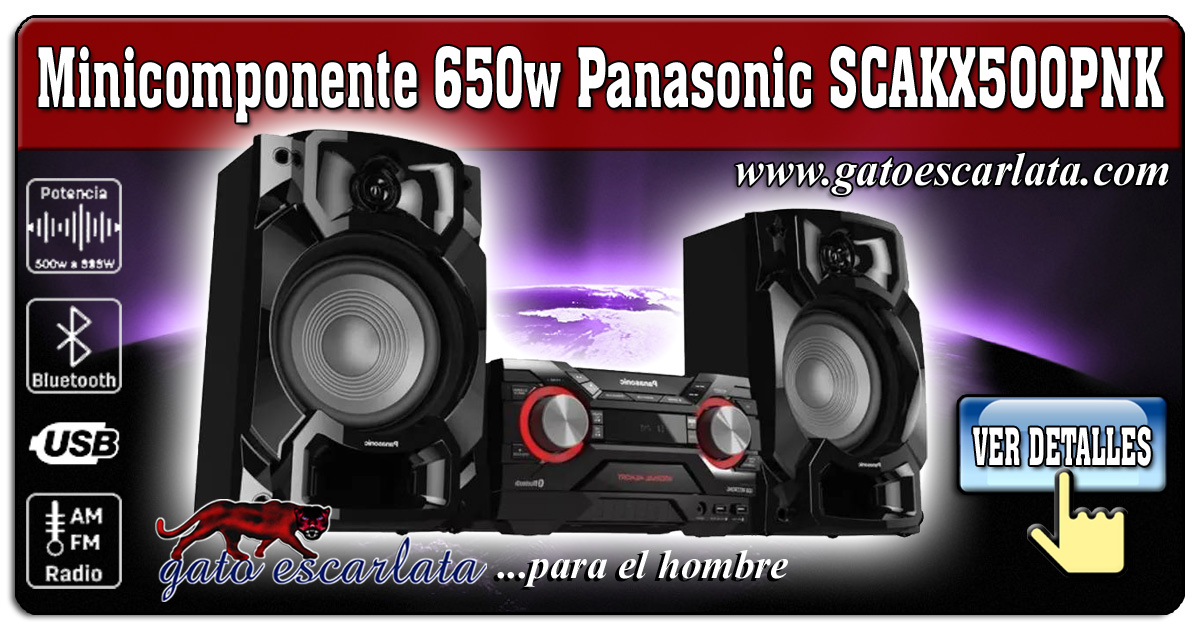 Lee el articulo completo Fabuloso Minicomponente de 650 Watts de Salida marca Panasonic modelo SCAKX500PNK