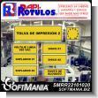 SMRR22101020: Thermal Labels with Text Names of Push Button Controls Advertising Sign for Industrial Factory of Plastic Products brand Rapirotulos Dimensions 7.9x2.4 Inches