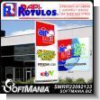 SMRR22092133: Banner Roller up Printing Full Color Advertising Sign for Delivery and Shipping Company brand Rapirotulos Dimensions 27.6x61 Inches