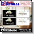 SMRR23011708: Business Cards Double Sided with Text Capeletti, Interior Designer Advertising Sign for Architects Office brand Rapirotulos Dimensions 3.5x2 Inches