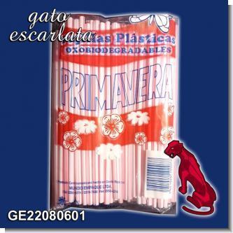 GE22080601:    OXOBIODEGRADABLE PLASTIC STRAWS BRAND PRIMAVERA - 12 PACKS WITH 100 UNITS EACH