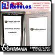 SMRR22122001: Microperforated Vinyl Adhesive for Glass Window with Text Lawyers and Notaries Advertising Sign for Law Firm brand Rapirotulos Dimensions 39.8x82.7 Inches