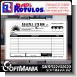 SMRR22102620: Invoice Book with Original and Chemical Copy Half Letter Size Consecutive Number with Text Cash Invoice Advertising Sign for Spa Salon brand Rapirotulos Dimensions 5.5x8.7 Inches
