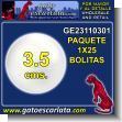 GE23110301: Polystyrene Stereophon Balls Diameter 3.5 Centimeters - Package of 25 Units