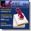 GE23020302: Papel Bond 24 Gramaje 90 Carta para Impresion de Alta Calidad - 12 Paquetes de 500 Hojas