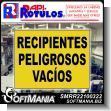 SMRR22100322: Floor Graphic Adhesive with Text Empty Hazardous Containers Advertising Sign for Industrial Factory of Plastic Products brand Rapirotulos Dimensions 8.7x11 Inches