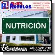 SMRR22110119: Transparent Acrylic with Reverse Lettering with Text Nutrition Advertising Sign for Medical Specialty Clinic brand Rapirotulos Dimensions 11.8x3.9 Inches