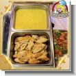 Menu de comida Catering Service - 01 - Filet de pollo en salsa blanca con hongos o Agridulce