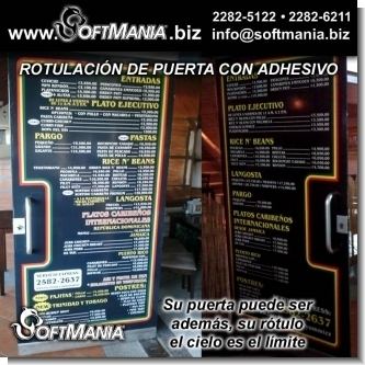 Lee el articulo completo Rotulacion de puerta con adhesivo full color y vinil de corte
