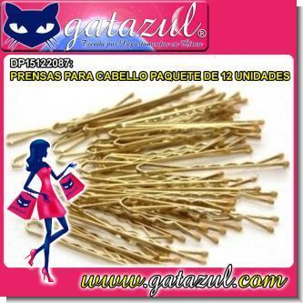 Lee el articulo completo PRENSAS PARA CABELLO PAQUETE DE 12 UNIDADES