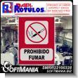 SMRR22100328: Transparent Acrylic with Reverse Lettering with Text No Smoking Advertising Sign for Industrial Factory of Plastic Products brand Rapirotulos Dimensions 11.8x15.7 Inches