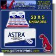 SPARE RAZOR BLADES FOR SHAVERS BRAND ASTRA - PACK OF 20 BOXES OF 5 UNITS