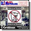 SMRR22092913: Iron Sheet with Cut Vinyl Lettering Text Risk of Electrocution Advertising Sign for Industrial Factory of Plastic Products brand Rapirotulos Dimensions 14.2x19.7 Inches