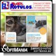 SMRR22110702: Laser Printing on Bond Paper Half Sheet Folded Letter Double Sided with Text We Need Your Donation and Support Advertising Sign for Animal Rescue Association brand Rapirotulos Dimensions 8.7x5.5 Inches