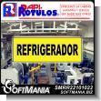 SMRR22101022: Floor Graphic Adhesive with Text Refrigerator Advertising Sign for Industrial Factory of Plastic Products brand Rapirotulos Dimensions 11x3.9 Inches