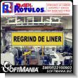 SMRR22100903: Floor Graphic Adhesive with Text Regrind of Liner Advertising Sign for Industrial Factory of Plastic Products brand Rapirotulos Dimensions 15x4.3 Inches
