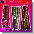 GATAGE23101102: Christmas Decoration: Frosted Candles - 4 Units