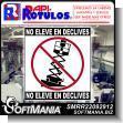 SMRR22092912: Iron Sheet with Cut Vinyl Lettering Text Do not Elevate on Slopes Advertising Sign for Industrial Factory of Plastic Products brand Rapirotulos Dimensions 19.7x21.7 Inches