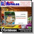 SMRR22102520: Business Cards with Text Head of Marketing Advertising Sign for Caribbean Food Restaurant brand Rapirotulos Dimensions 3.5x2 Inches