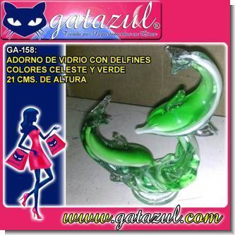 Lee el articulo completo ADORNO DE VIDRIO CON DELFINES COLORES CELESTE Y VERDE 21 CENTIMETROS DE ALTURA Lee el articulo completo ADORNO DE VIDRIO CON DELFINES COLORES CELESTE Y VERDE 21 CENTIMETROS DE ALTURA