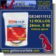 GE24011512: Transparent Adhesive Tape 24 Millimeters Wide brand Tesa - 12 Rolls of 40 Meters