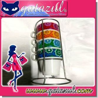 Lee el articulo completo ESTANTE CON 4 TAZAS DE PORCELANA Lee el articulo completo ESTANTE CON 4 TAZAS DE PORCELANA