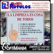 SMRR22100702: White Acrylic 3 Millimeters Full Color Printed with Text Cleaning is Everyones Business Advertising Sign for Industrial Factory of Plastic Products brand Rapirotulos Dimensions 11.8x9.8 Inches