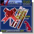 GE23120101: Lazo de Regalo en Flor Magico de Jalar - Color Rojo - Talla 30 - Paquete de 10 Piezas