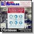 SMRR22101004: Transparent Acrylic with Reverse Lettering with Text Only Qualified Personnel and de Energize the Area Advertising Sign for Industrial Factory of Plastic Products brand Rapirotulos Dimensions 39.4x31.5 Inches