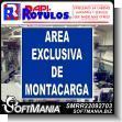 SMRR22092703: Pvc 3 Millimeters with Cut Vinyl Labeling to Indicate Forklift Area Advertising Sign for Industrial Factory of Plastic Products brand Rapirotulos Dimensions 39.4x39.4 Inches