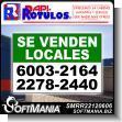 SMRR22120606: Pvc Plastic 3 Millimeters with Cut Vinyl Lettering with Text Premises for Sale Advertising Sign for Real Estate brand Rapirotulos Dimensions 23.6x15.7 Inches