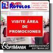 SMRR22101812: Premade PVC 3 Millimeters with Text Visit Promotions Area Advertising Sign for Clothing Store brand Rapirotulos Dimensions 17.3x9.8 Inches