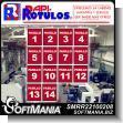 SMRR22100208: Floor Graphic Adhesive with Text Corridor Numbering Advertising Sign for Industrial Factory of Plastic Products brand Rapirotulos Dimensions 9.8x11.8 Inches
