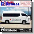 SMRR22121706: Advertising for Minibus Tourism Double Sided with Text Transportation of Older Adults Advertising Sign for Travel Agency brand Rapirotulos Dimensions 13.1x1.6 Foot