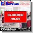 SMRR22101706: Pvc Plastic 3 Millimeters with Cut Vinyl Lettering with Text Bloomer G String Advertising Sign for Clothing Store brand Rapirotulos Dimensions 23.6x11.8 Inches