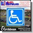 SMRR22122204: Pvc Plastic 3 Millimeters with Cut Vinyl Lettering with Text Disabled Parking Advertising Sign for Public Parking brand Rapirotulos Dimensions 9.8x9.8 Inches