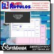 SMRR22111417: Invoice Book with Original and Chemical Copy Half Letter Size Consecutive Number with Text Checkbook Control Advertising Sign for Sports Association brand Rapirotulos Dimensions 8.7x5.5 Inches