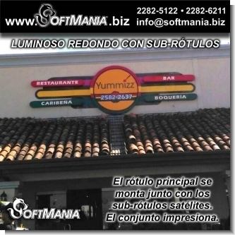 Read full article Round luminous sign and Sub Satellites smaller signs