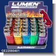 GE22080401: Encendedores Transparentes marca Lumen Caja de 25 Unidades