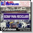 SMRR22100904: Floor Graphic Adhesive with Text Scrap for Recycling Advertising Sign for Industrial Factory of Plastic Products brand Rapirotulos Dimensions 17.3x4.3 Inches