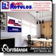 SMRR22092121: White Acrylic 3 Millimeters Printed One Side Advertising Sign for Real Estate brand Rapirotulos Dimensions 35.4x23.6 Inches