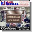 SMRR22100706: Folded Piece of Champagne Color Acrylic with Cutting Vinyl Lettering with Text Employee Name and Assigned Position Advertising Sign for Industrial Factory of Plastic Products brand Rapirotulos Dimensions 13.8x7.9 Inches