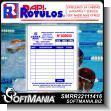 SMRR22111416: Invoice Book with Original and Chemical Copy Half Letter Size Consecutive Number with Text Cash Invoice Advertising Sign for Sports Association brand Rapirotulos Dimensions 8.7x5.5 Inches