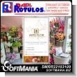 SMRR22103109: Business Cards with Text Artistic Floral Designer Advertising Sign for Flower Shop brand Rapirotulos Dimensions 2x3.5 Inches