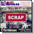 SMRR22100901: Floor Graphic Adhesive with Text Scrap Advertising Sign for Industrial Factory of Plastic Products brand Rapirotulos Dimensions 11x4.3 Inches
